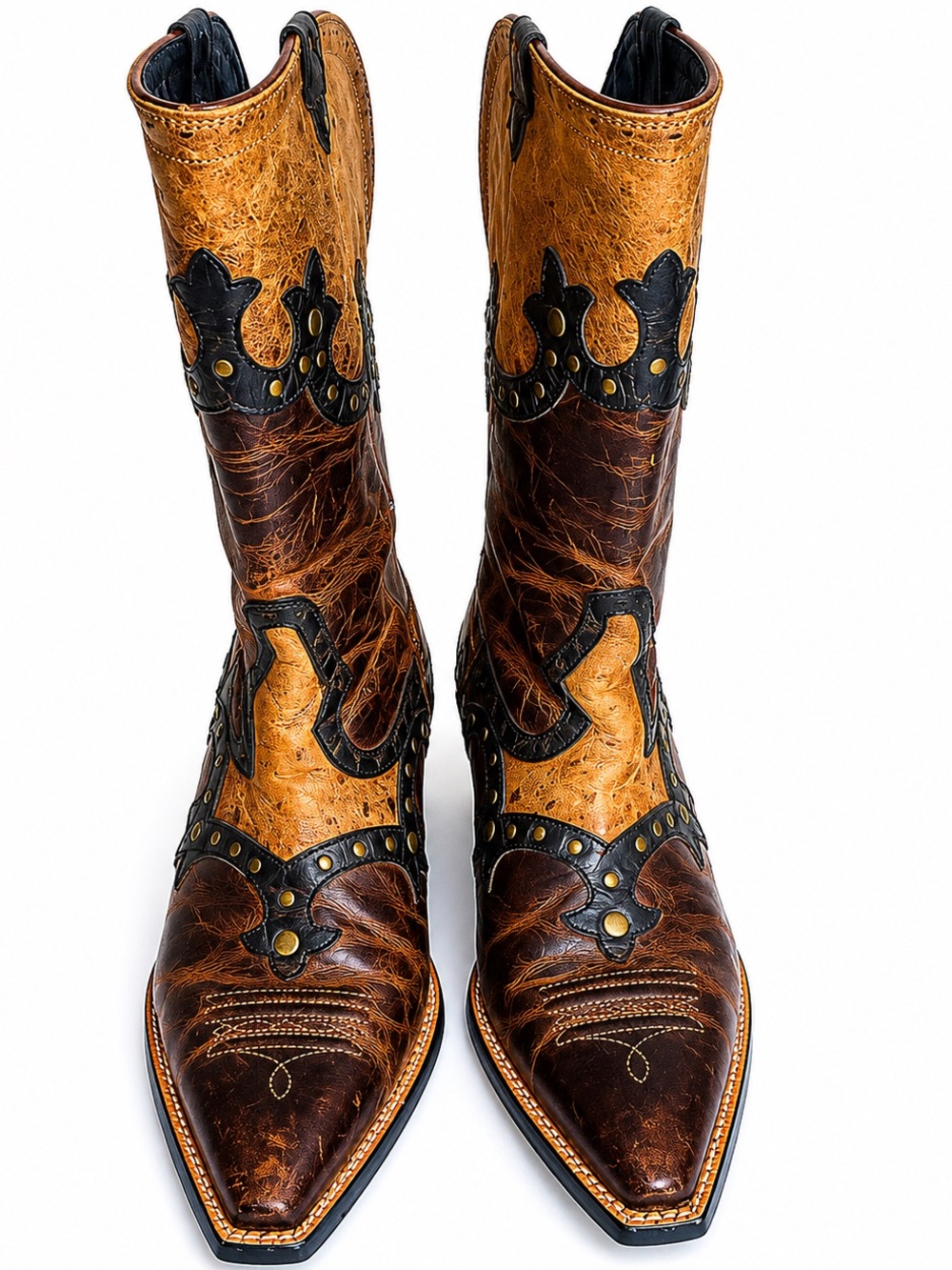 ARIAT Rogue Women's Size 8.5B Pointed Square Toe Studded Cowboy Boots